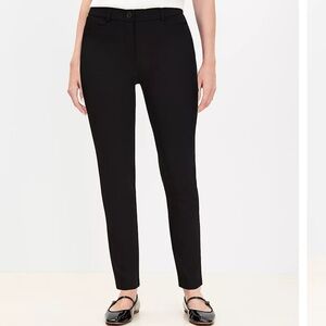 LOFT Sutton skinny‎ flat front Black women’s Pants Sz 14